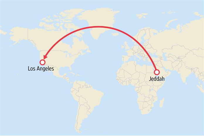 Los Angeles to Jeddah