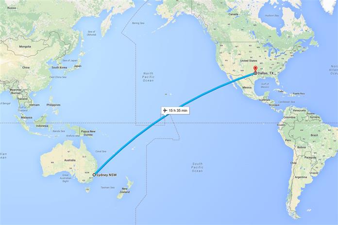 Dallas to Sydney