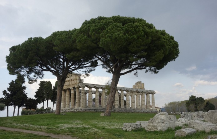 Train of Temples passing Agrigento ruins